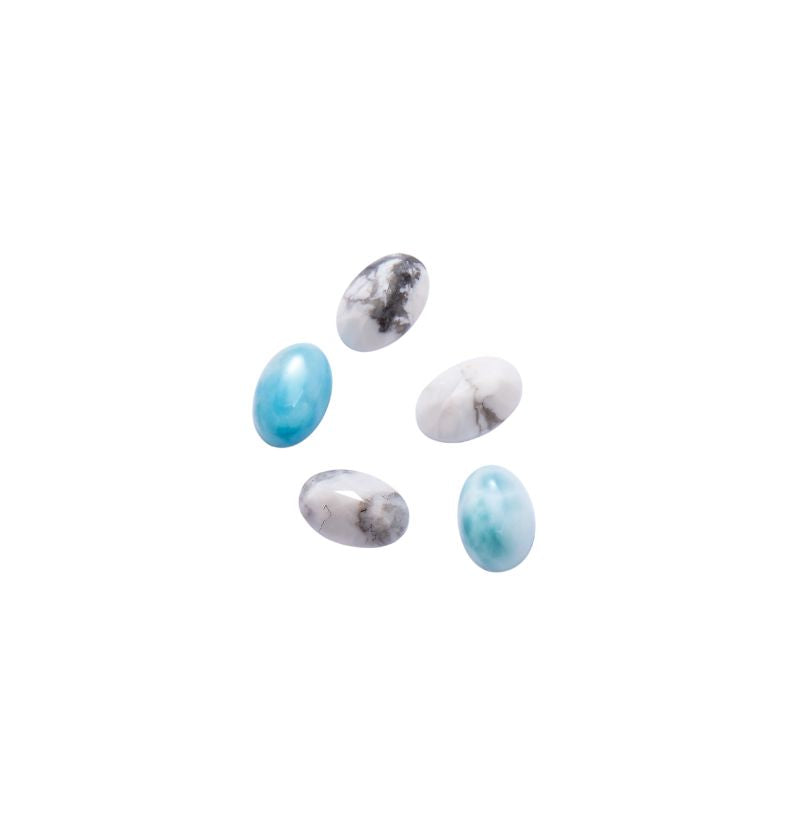 Larimar and Howlite Stone Set
