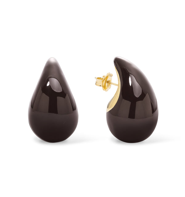 Kolczyki Drops Chocolate Maxi