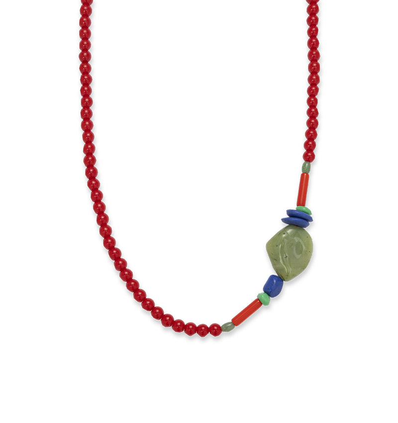 Red beaded necklace
