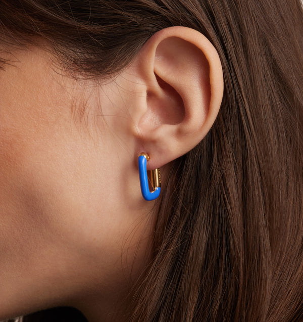 Kolczyki Copenhagen mini Indigo