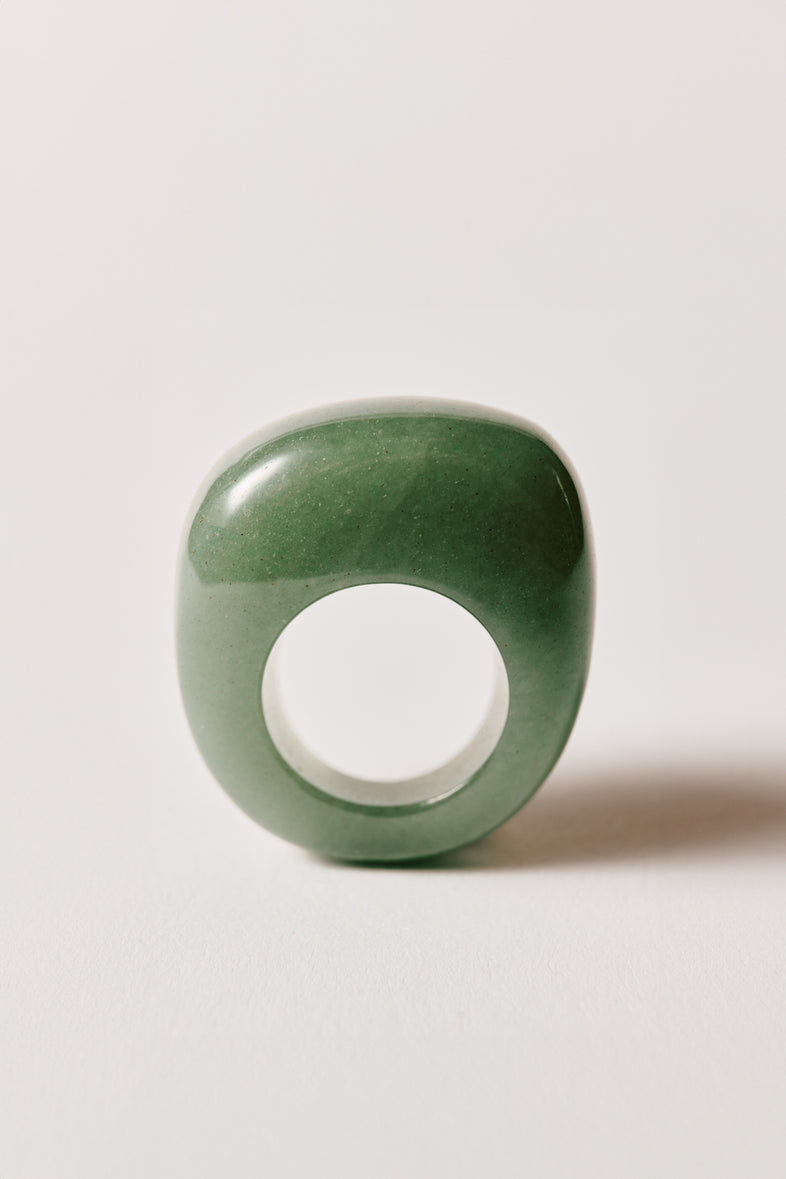  Large green stone ring 4 