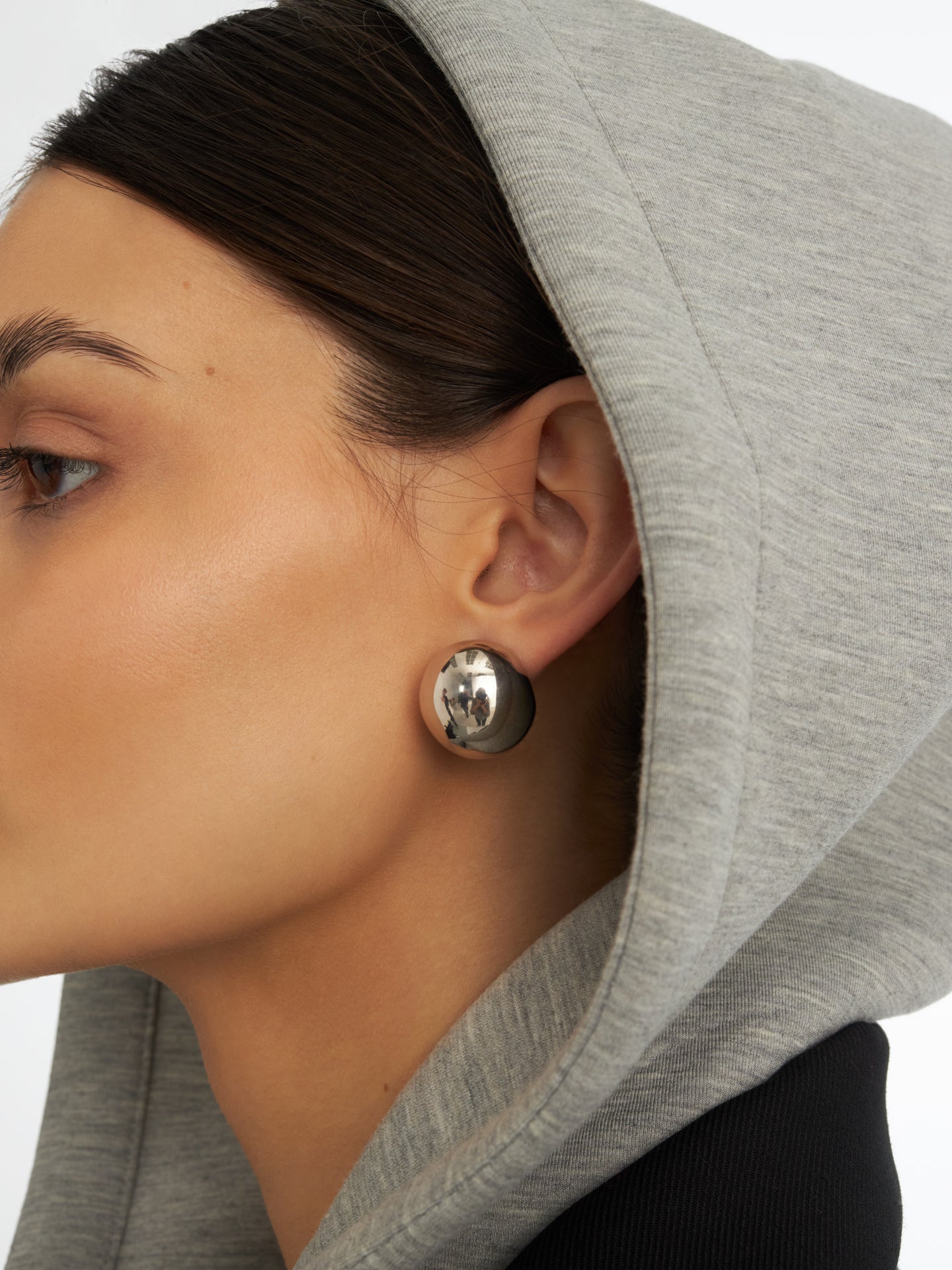 Gold-plated large teardrop earrings 1