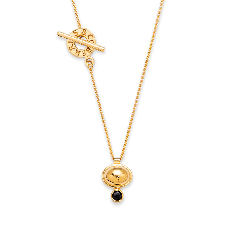 Bonbon Gold Black Spinel Necklace