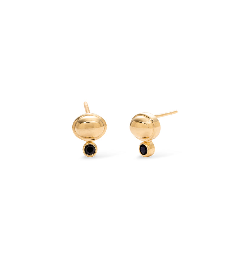 Bonbon Gold Black Spinel earrings