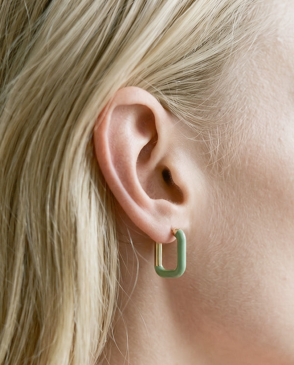 Kolczyki Copenhagen mini Matcha