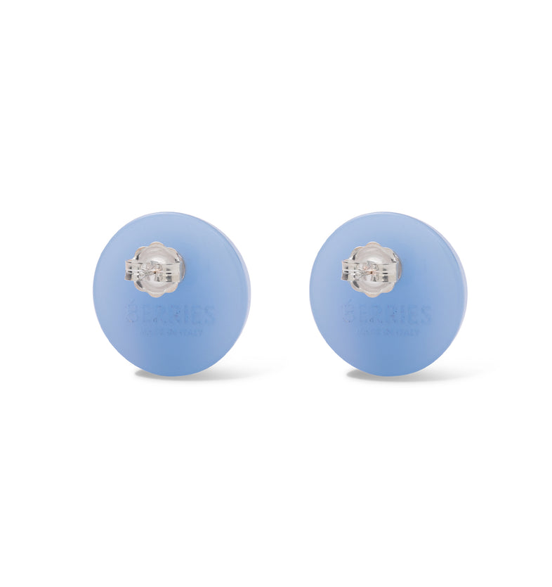  Round blue resin earrings 3 