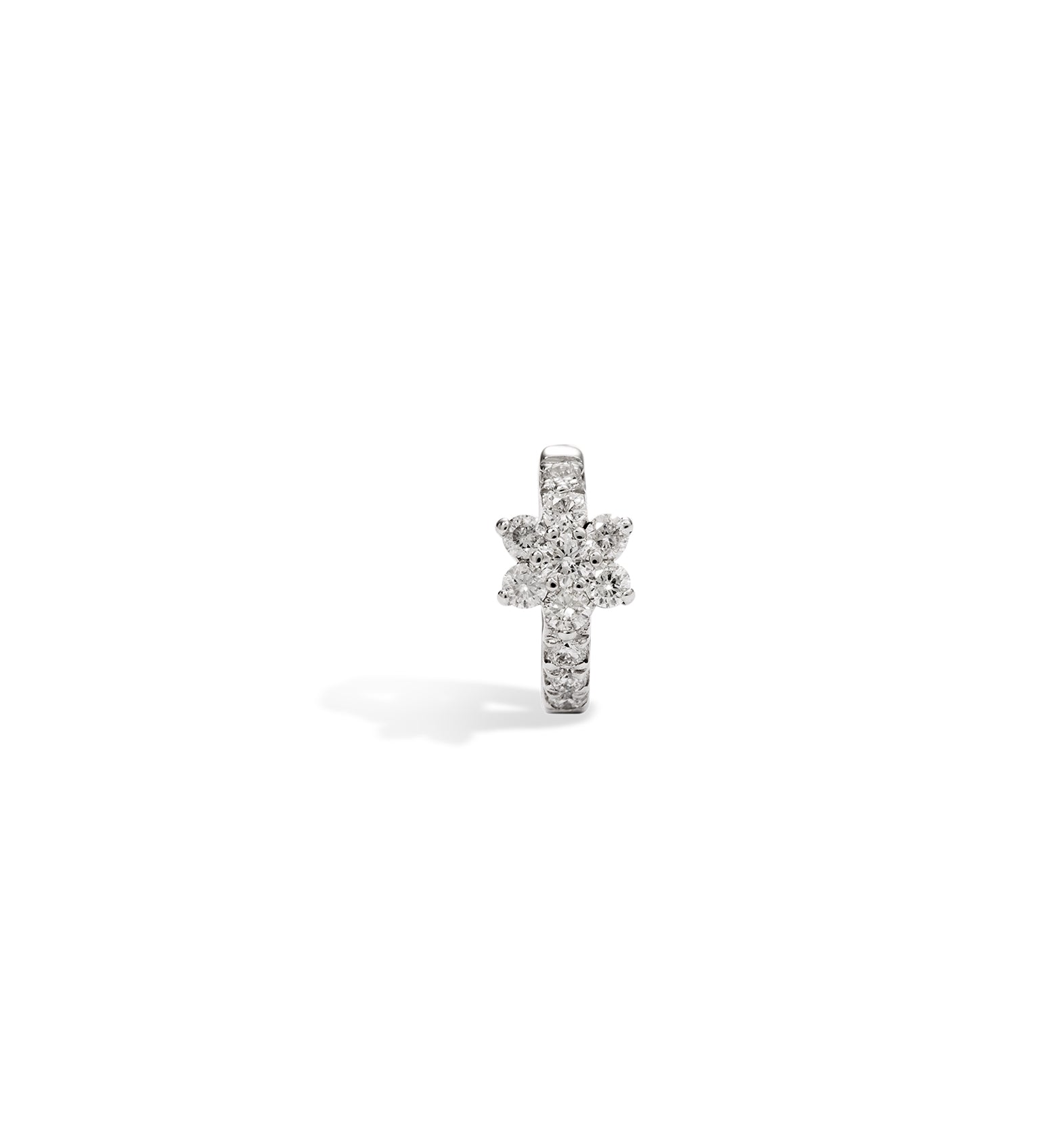 Single earring made of white gold with diamonds 3