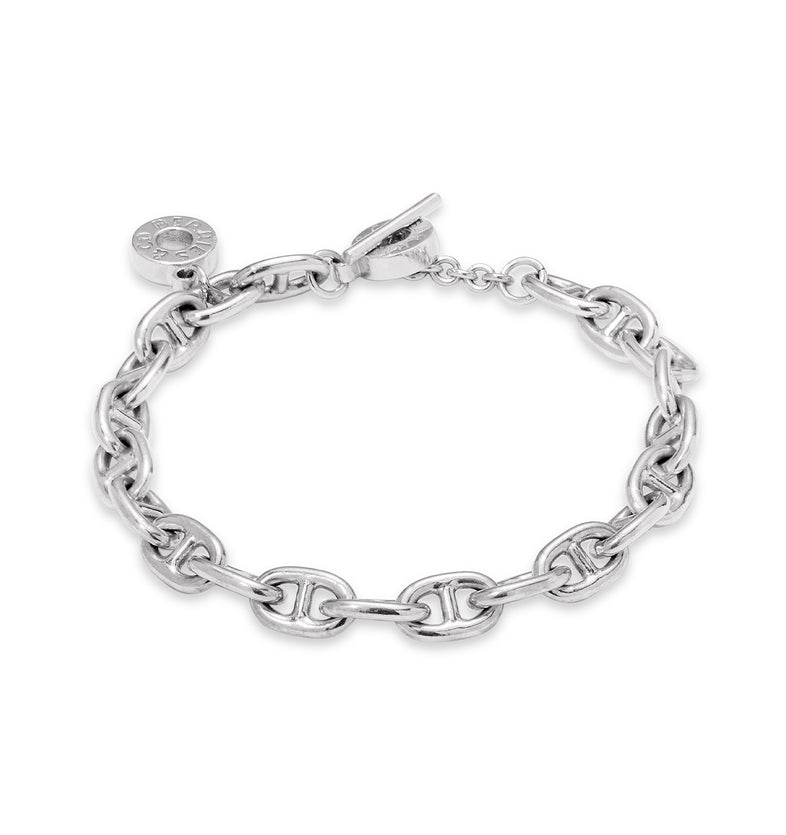  Silver ankier bracelet with a dense weave Eternal VII 1 