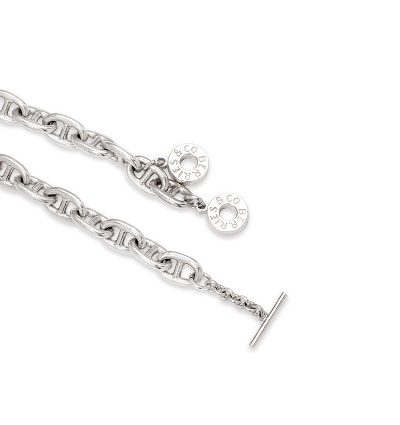  Silver ankier bracelet with a dense weave Eternal VII 3 