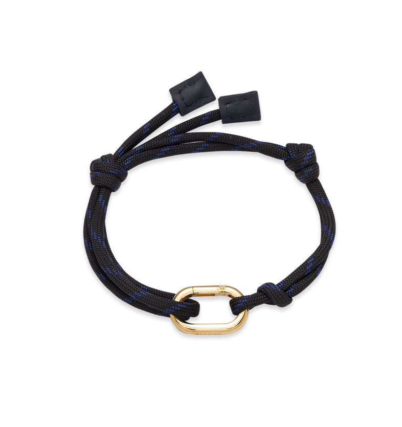  Bracelet made of black nylon rope with a pendant 