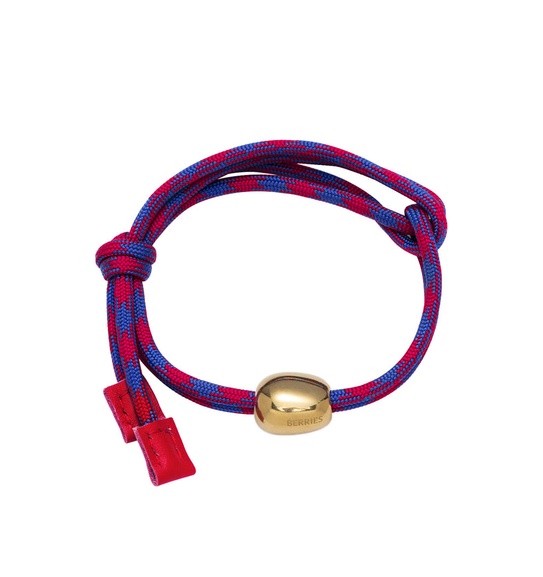  Red nylon rope bracelet with a pendant 