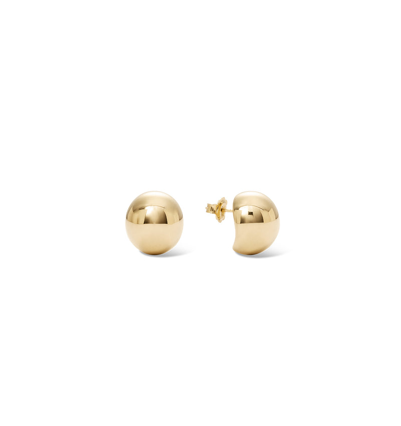 Gold-plated large teardrop earrings