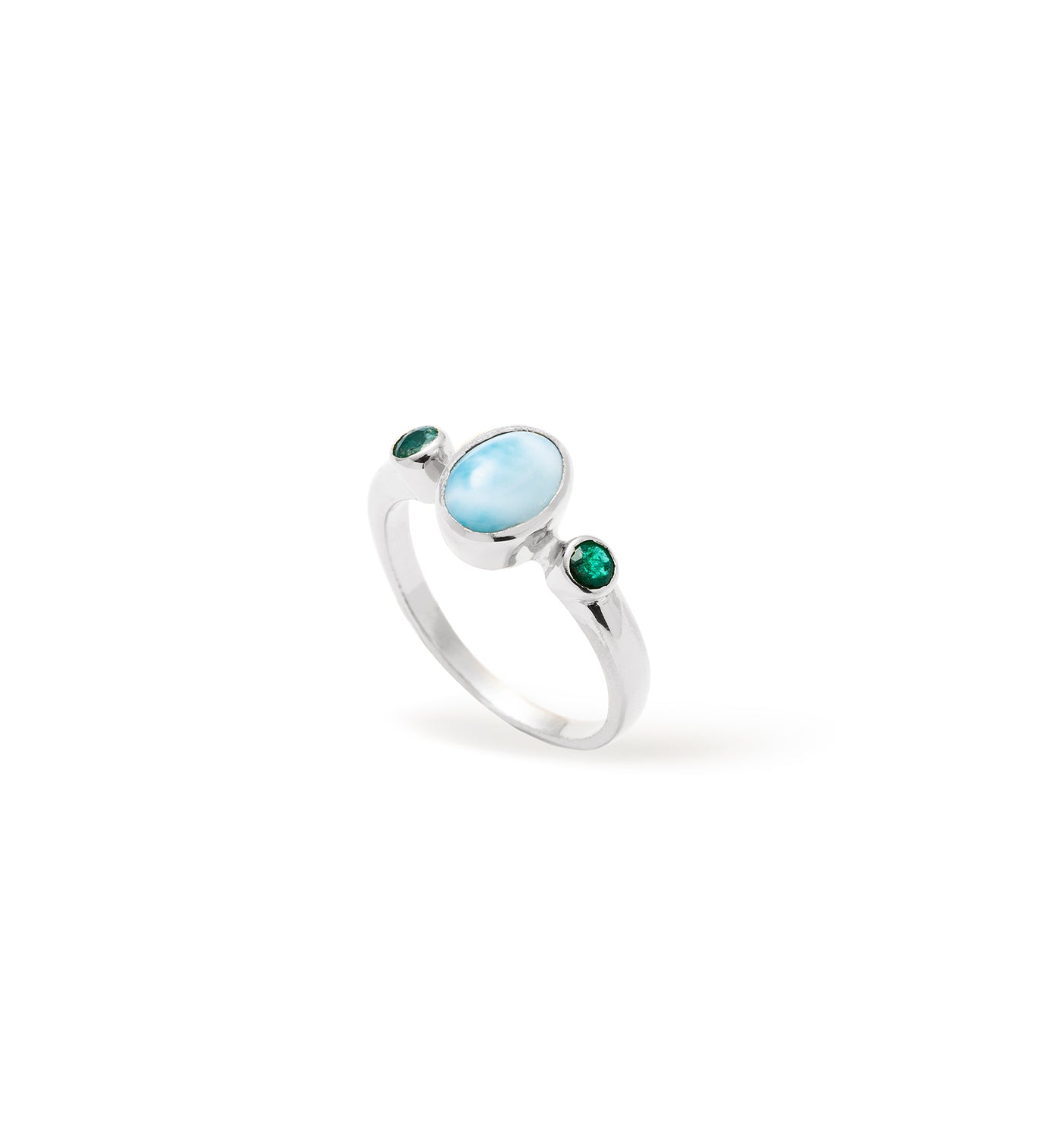 Silver Curve Larimar Ring // Larimar on sale Jewelry // Sterling Silver // Village Silversmith