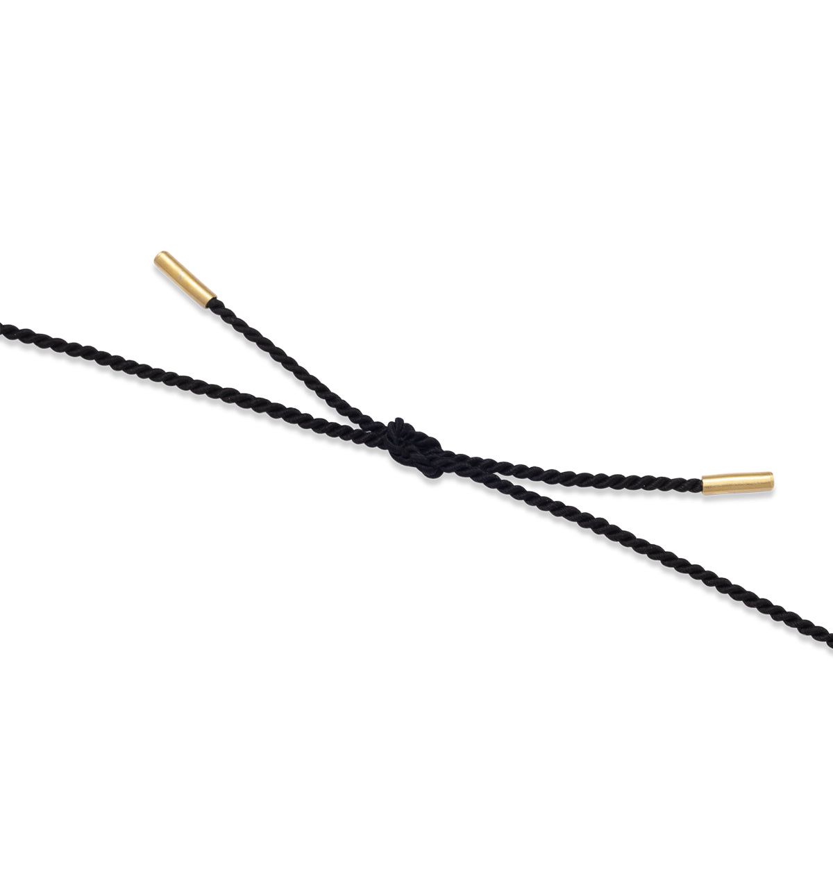 Collier en fil noir avec signe de paix plaqué or 3