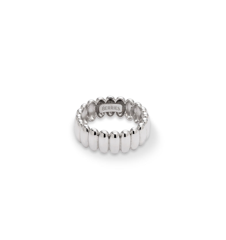  Silver hoop ring with grooves 2 