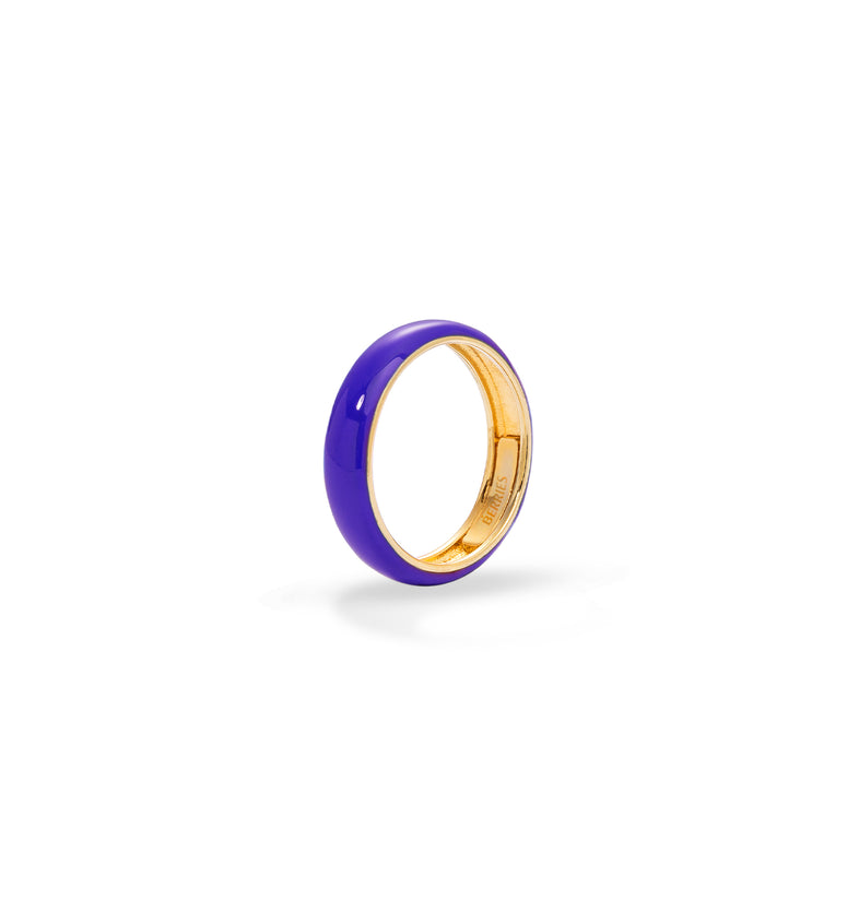  Hoop ring with purple enamel 