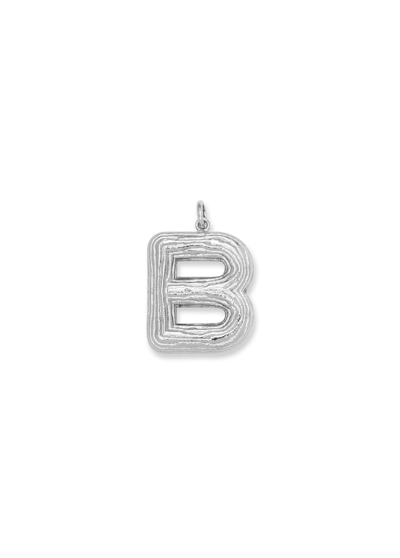  Naszyjnik z srebrną literką B 