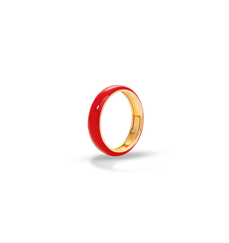  Hoop ring with red enamel 