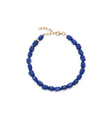Cornflower Anklet with gold-plated details