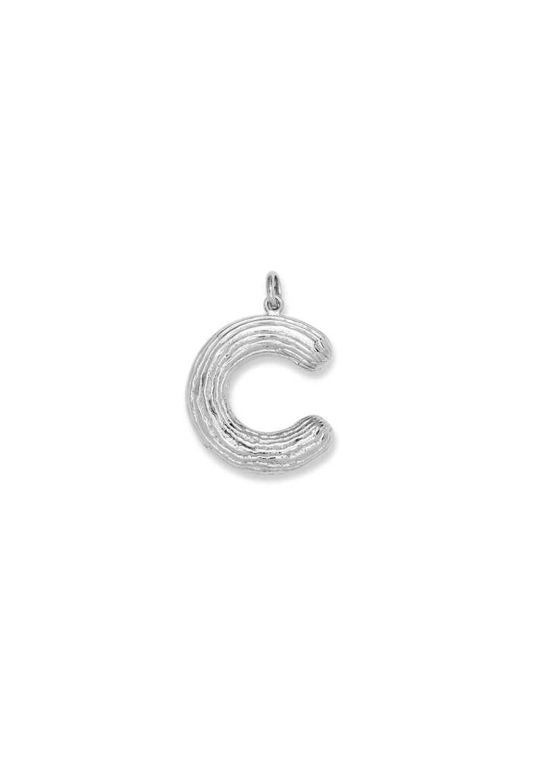  Naszyjnik z srebrną literką C 