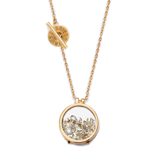 Secrets 18K Champagne Diamonds gold necklace