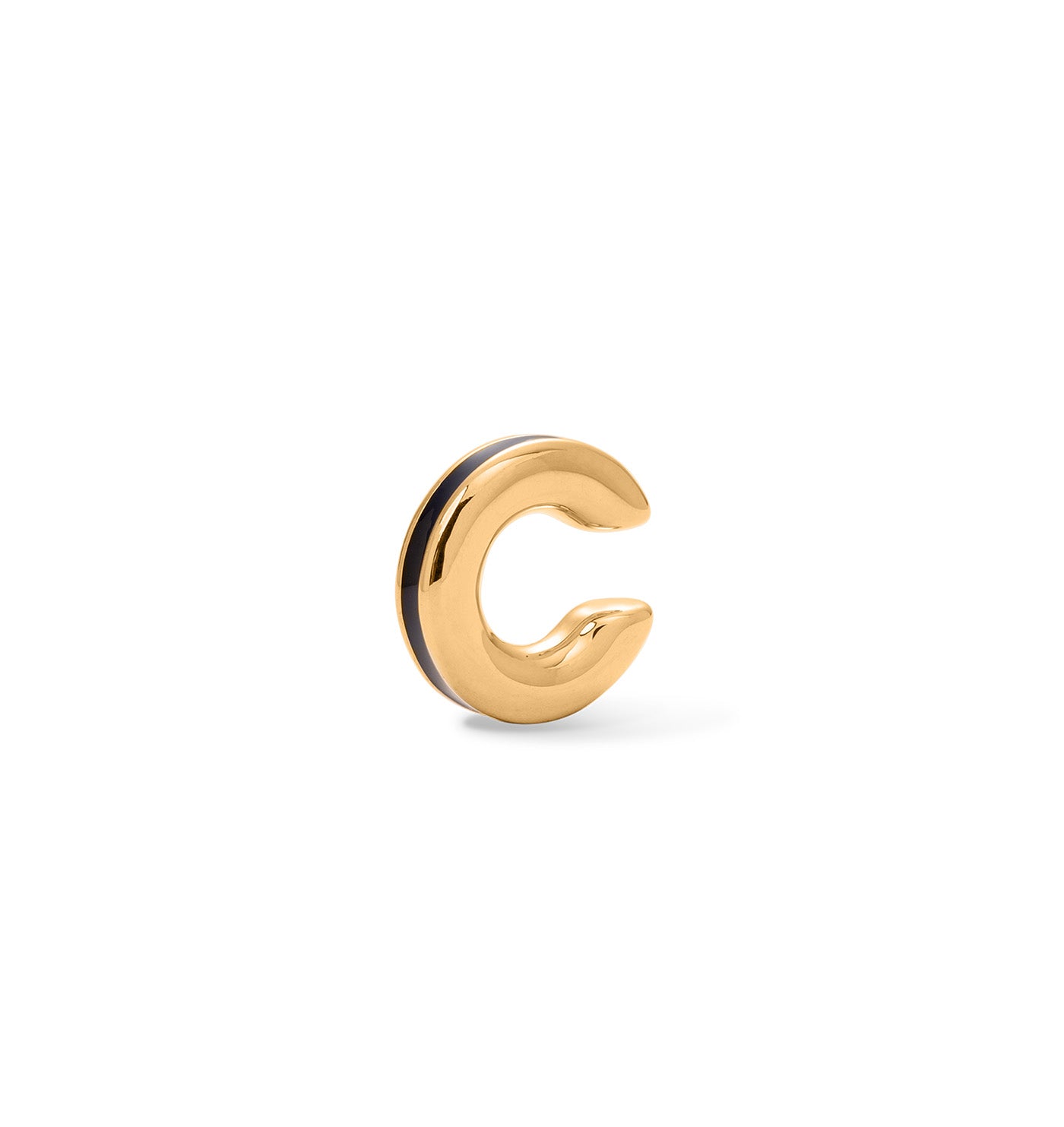 Viva Black Ear Cuff Gold-plated