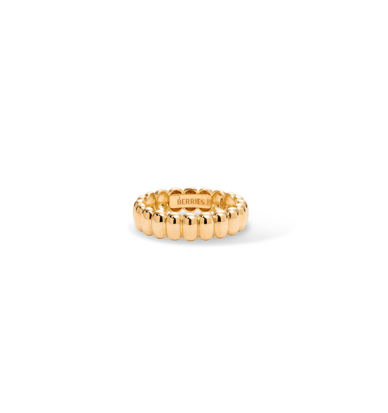  Thin gold-plated hoop ring with grooves 2 