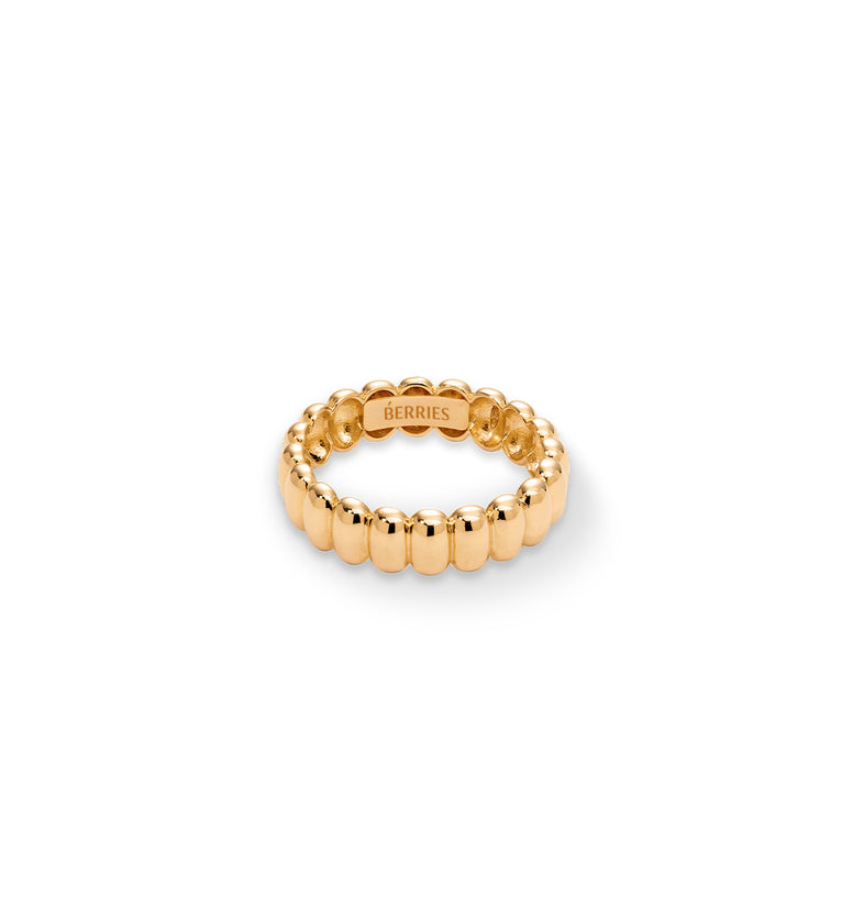  Thin gold-plated hoop ring with grooves 4 