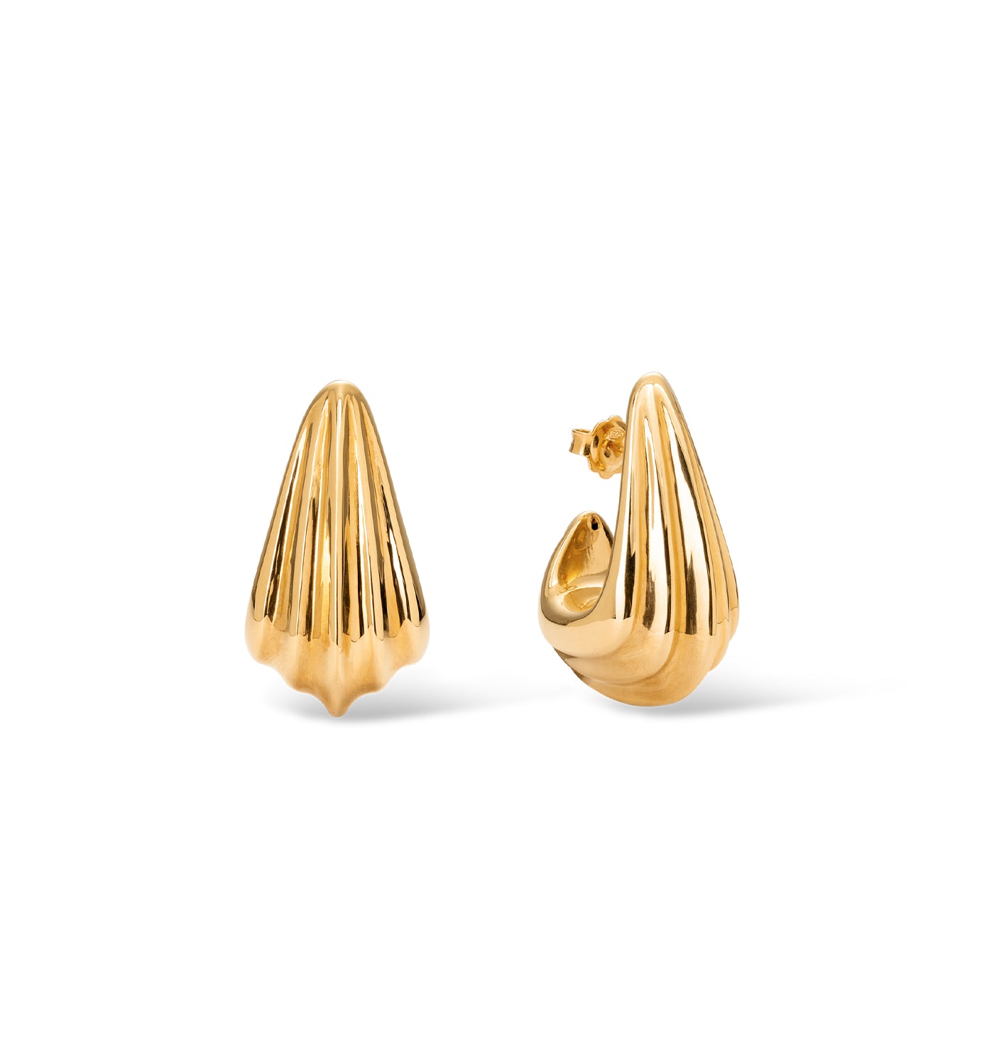 Shell Maxi Earrings Gold-plated