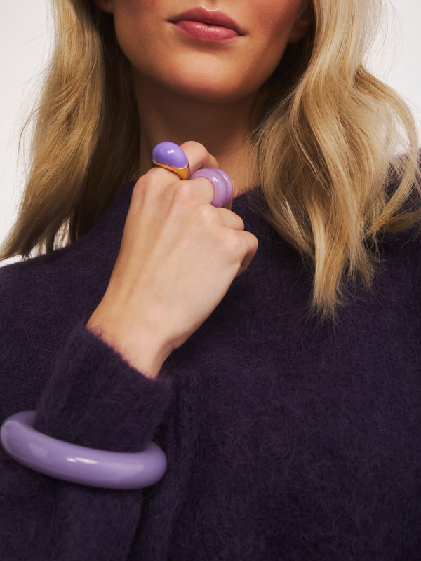 Bague Viva Lavander XL plaquée or
