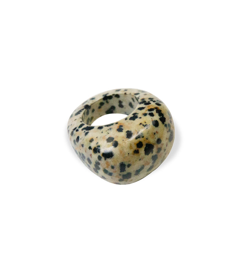  Large speckled stone ring 2 