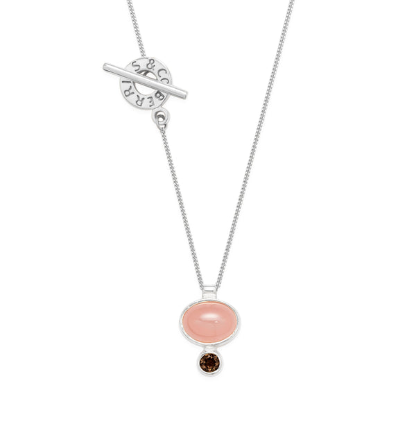 Bonbon Guava Quartz Silver Necklace