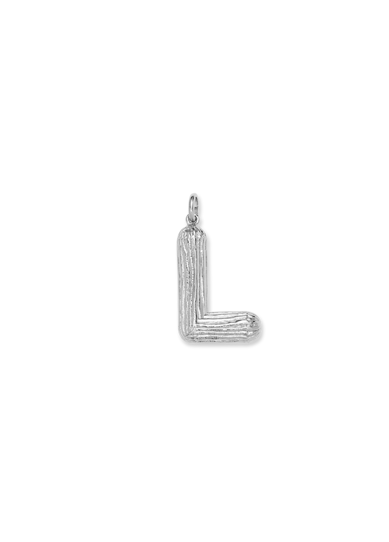 Naszyjnik z srebrną literką L 
