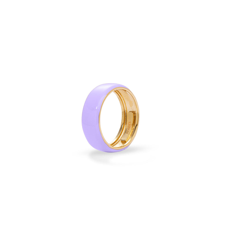  Hoop ring with lilac enamel 