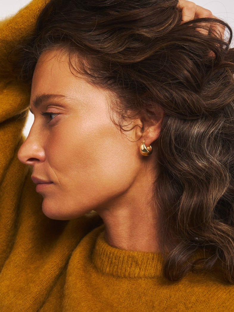  Małe pozłacane owalne kolczyki łezki Viva 