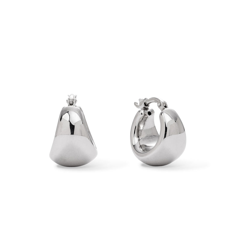  Małe srebrne owalne kolczyki łezki Viva 