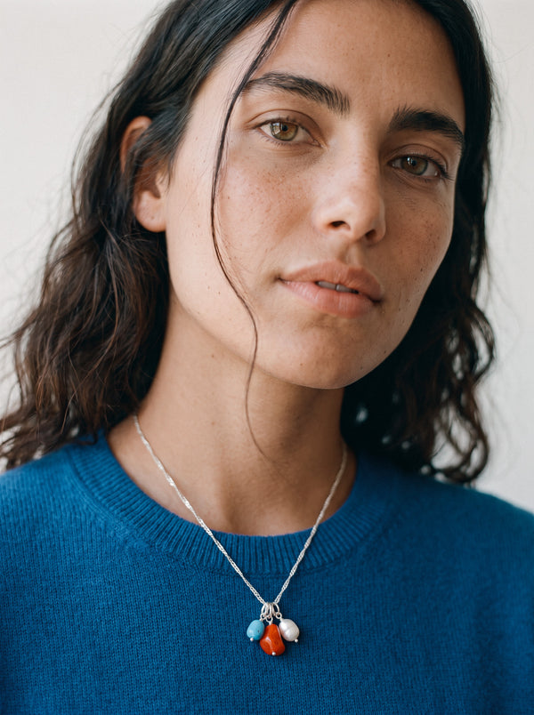 Pops Chain Necklace Set. 8 Silver