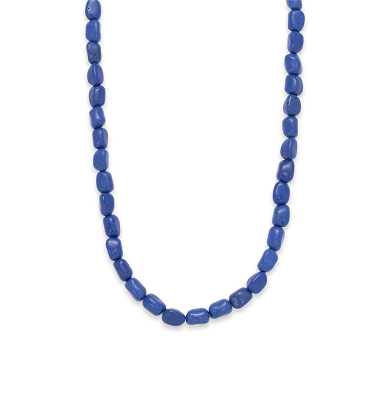 Collier de perles bleues