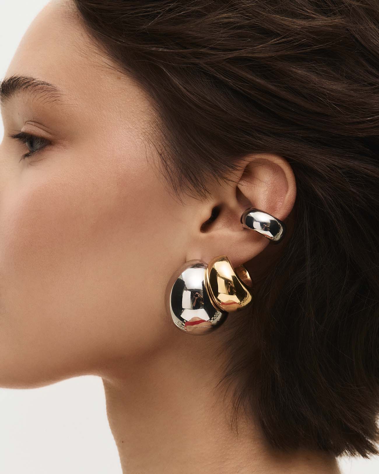 Silver wide ear cuff 1
