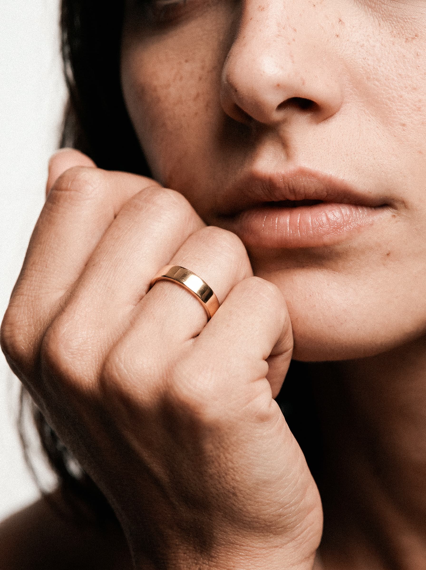 Bague anneau Basic en argent 925 plaqué or 3