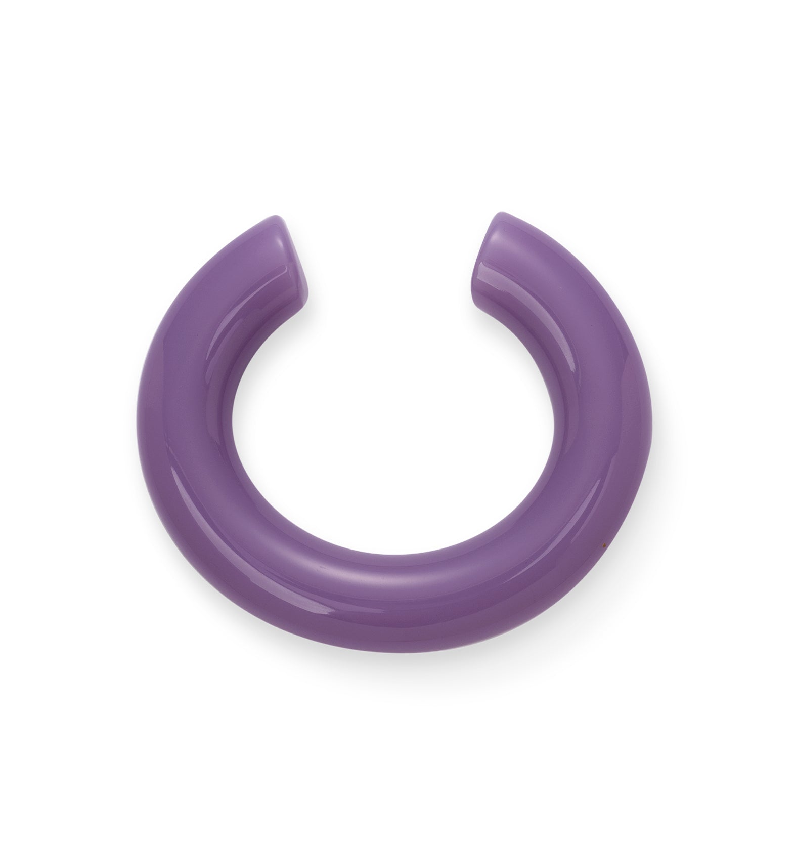 Otwarta owalna bransoletka bangle z lawendowej żywicy Bangle Ring
