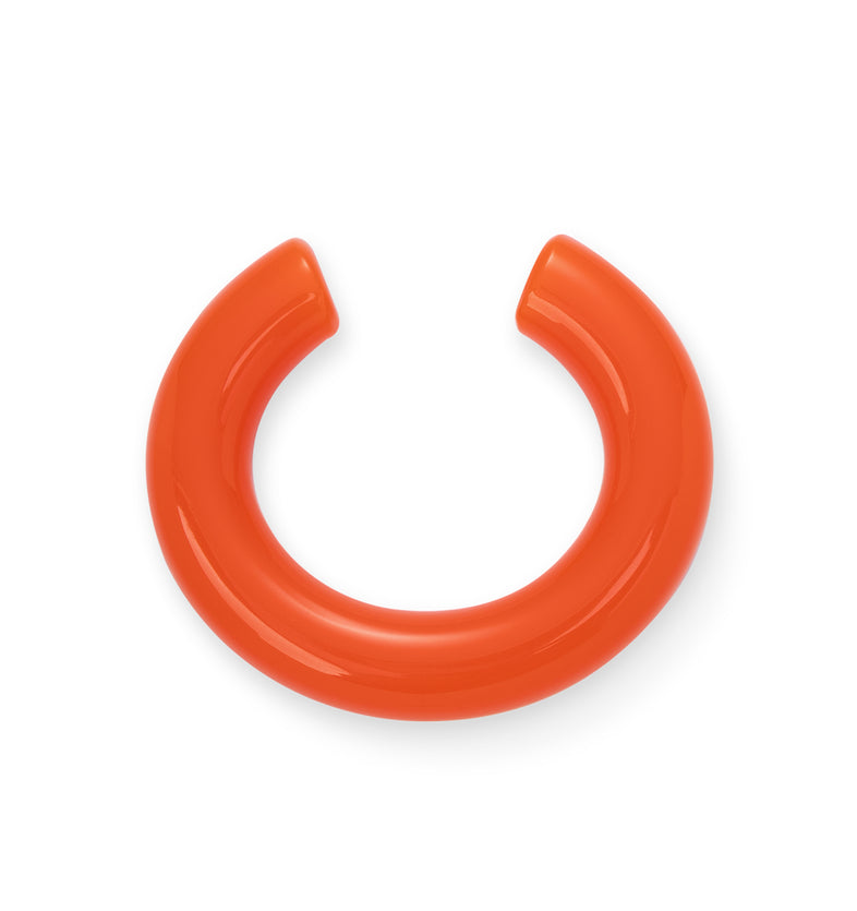  Sztywna otwarta bransoletka z pomarańczowej żywicy Berries 