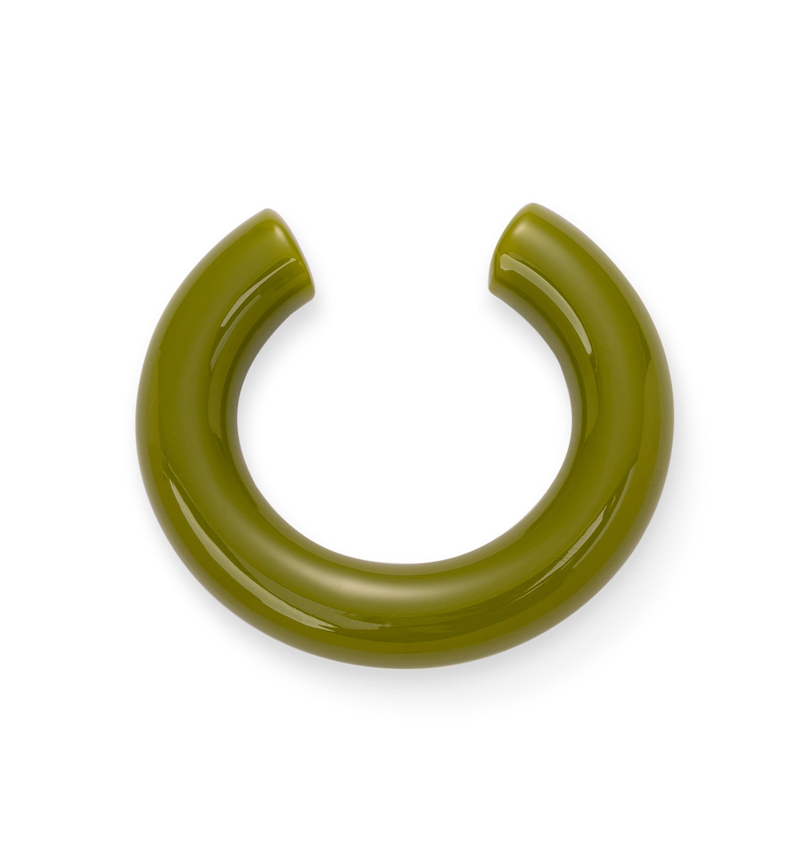 Zielona otwarta bransoletka z żywicy Bangle Ring | Berries