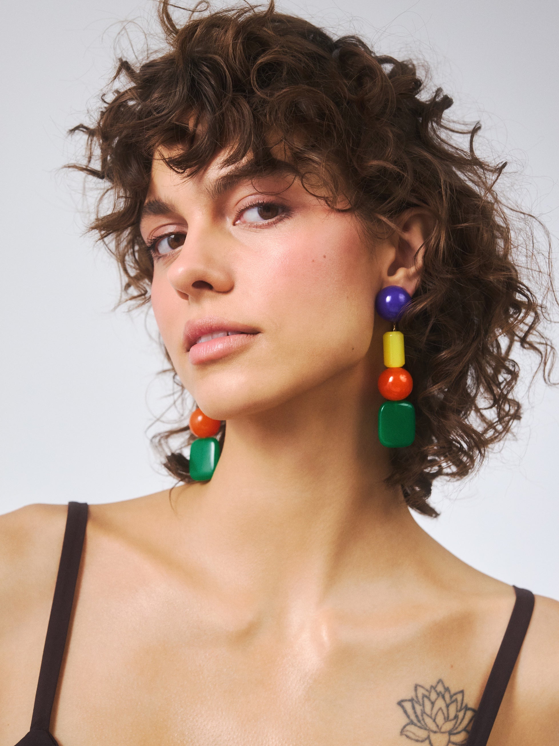 Color Shake | Berries Oblong Colorful Resin Earrings