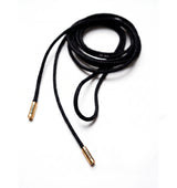 Naszyjnik Black Cord z pozłacanymi detalami