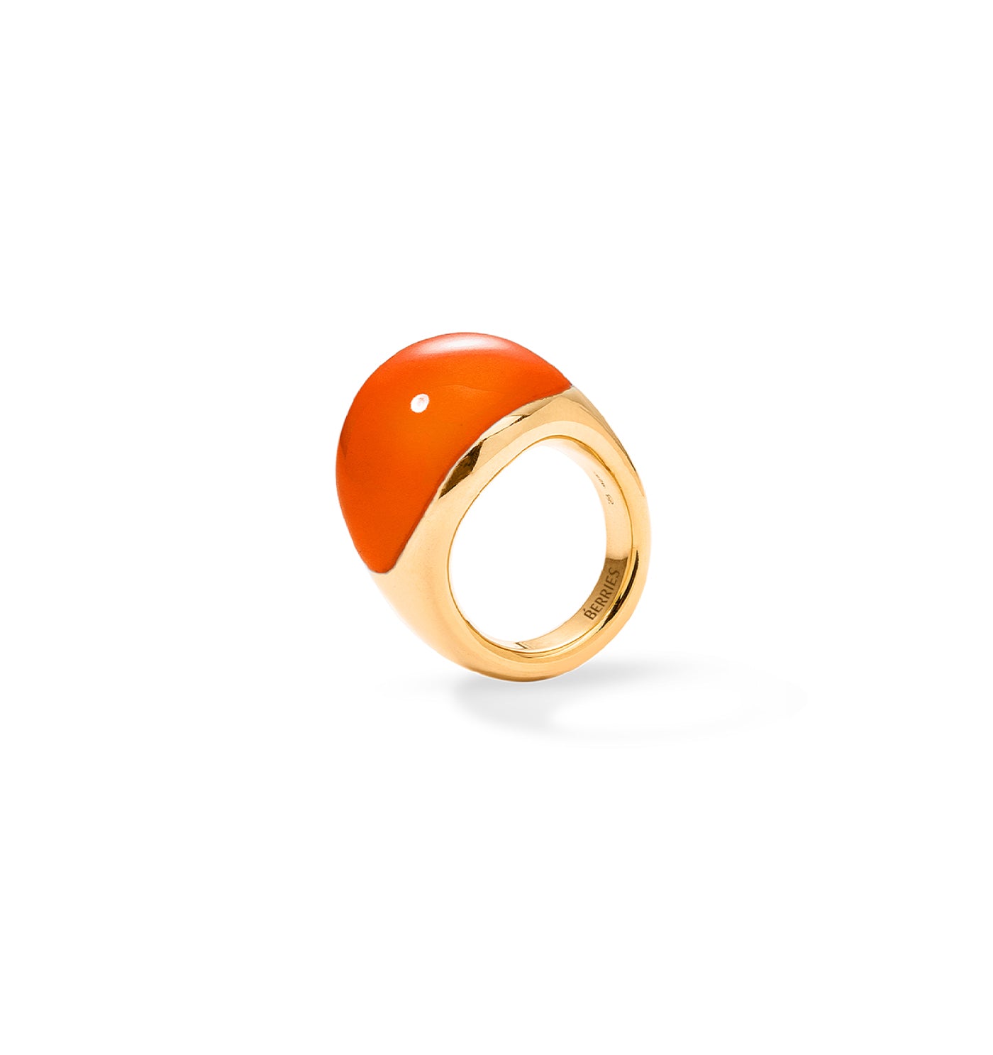 Bague Viva Orange XL plaquée or