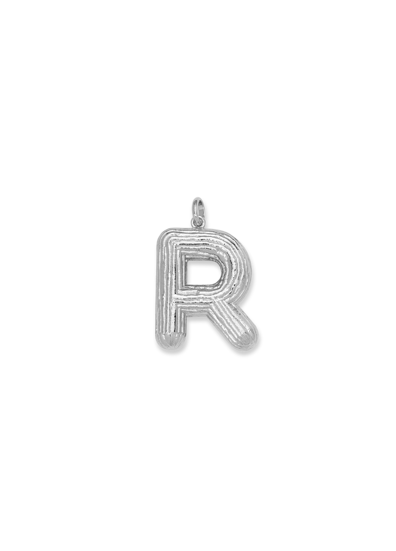  Naszyjnik z srebrną literką R 