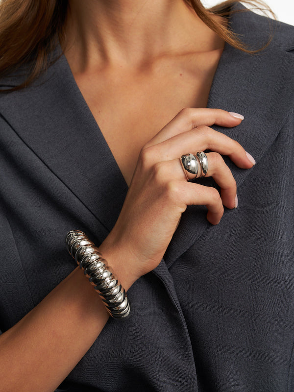 Groove Silver Bracelet