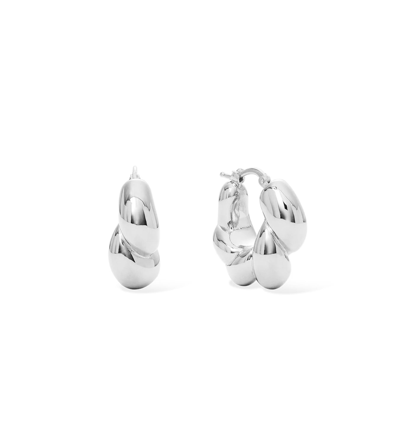 Row Silver Earrings