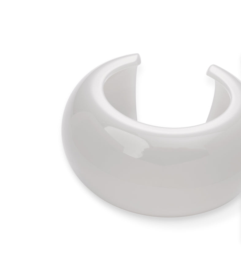  Szeroka dmuchana bransoletka bangle z kobaltowej żywicy Bangle Elipse w kolekcji Splash 